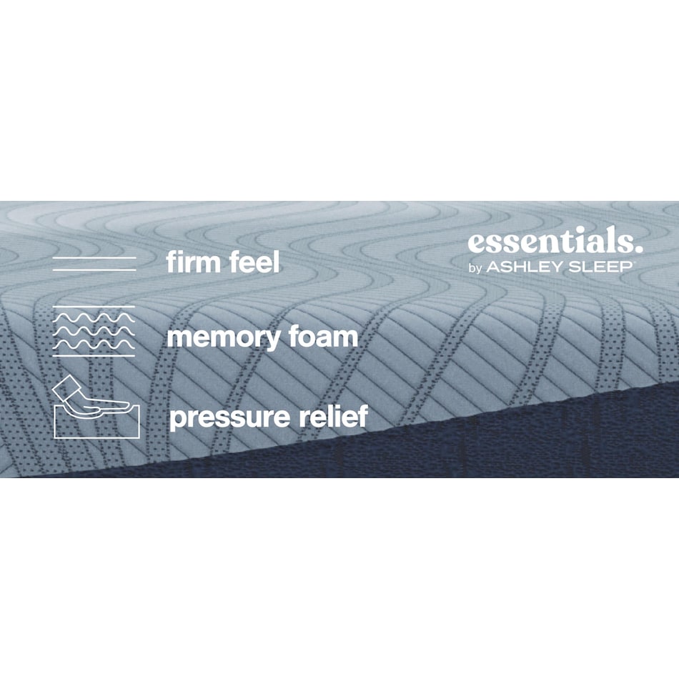 essentials  inch memory foam blue mattress twin   