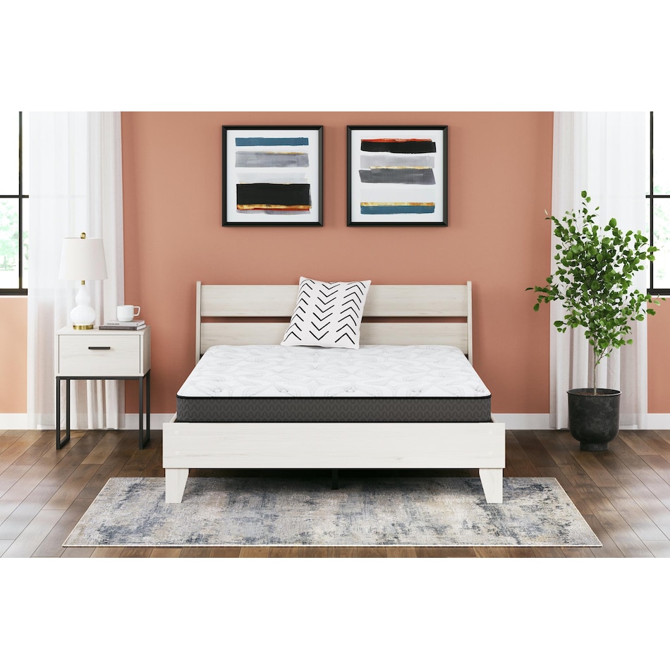 essentials inch innerspring white mattress queen   