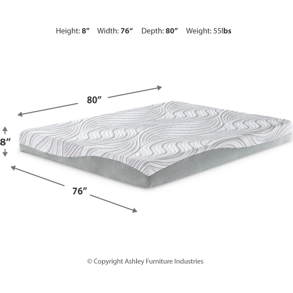 essentials inch memory foam dimension schematic   