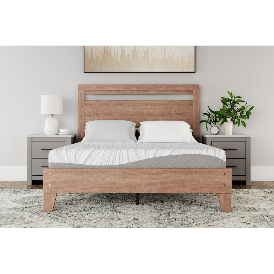 essentials inch memory foam white mattress king   