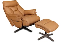 euro brown power leather wall recliner   