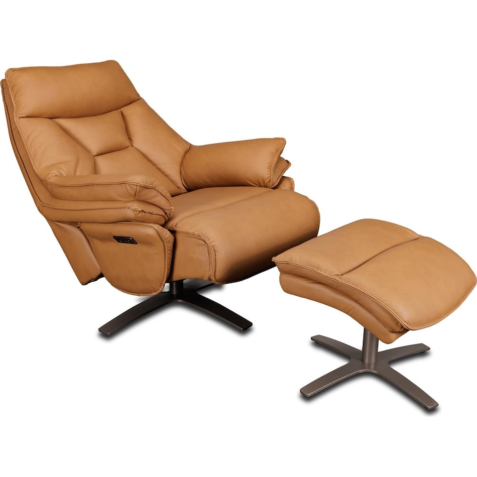 euro brown power leather wall recliner   