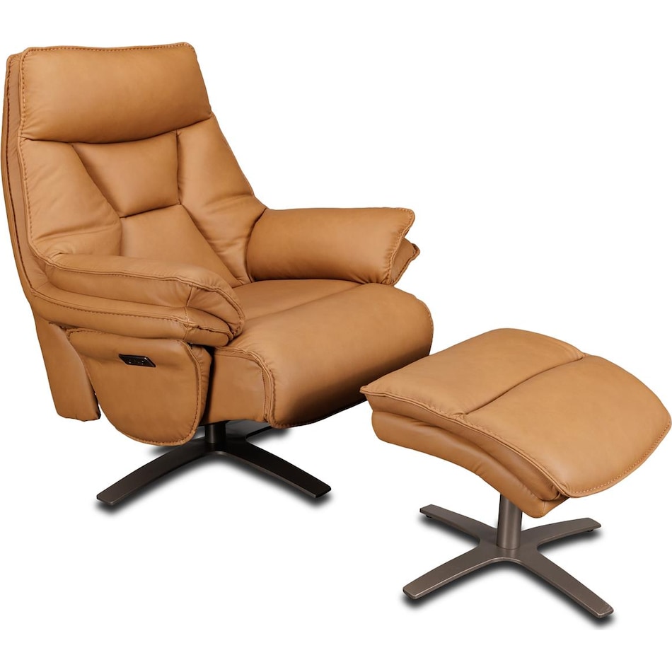 euro brown power leather wall recliner   