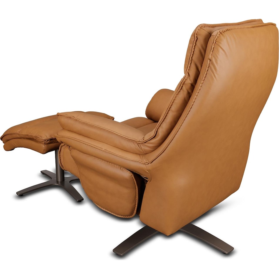 euro brown power leather wall recliner   