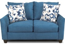 evan blue loveseat   