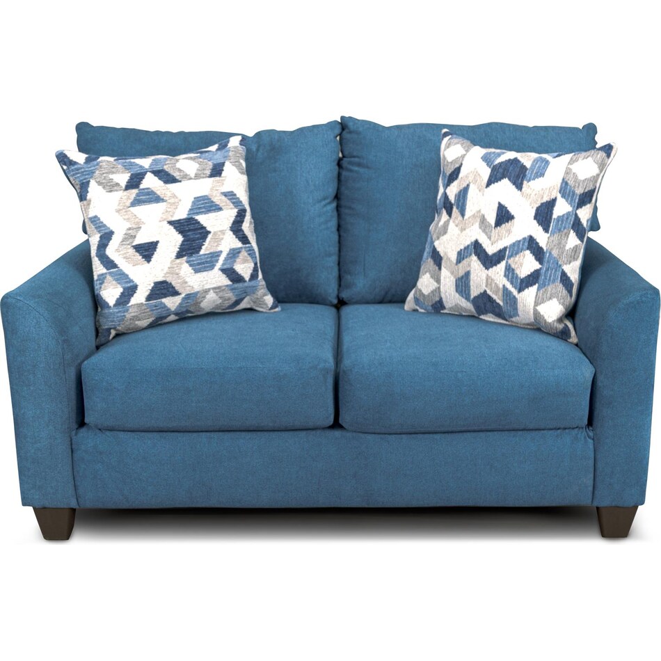 evan blue loveseat   