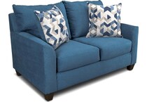 evan blue loveseat   