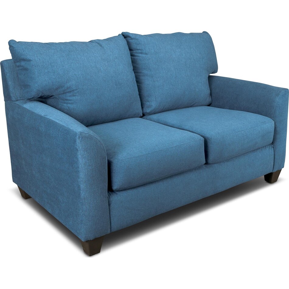 evan blue loveseat   