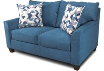 evan blue loveseat   