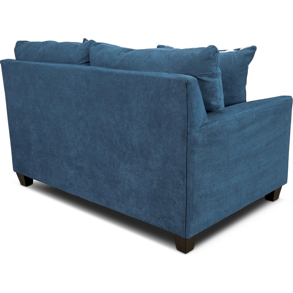 evan blue loveseat   