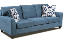 evan blue sofa   