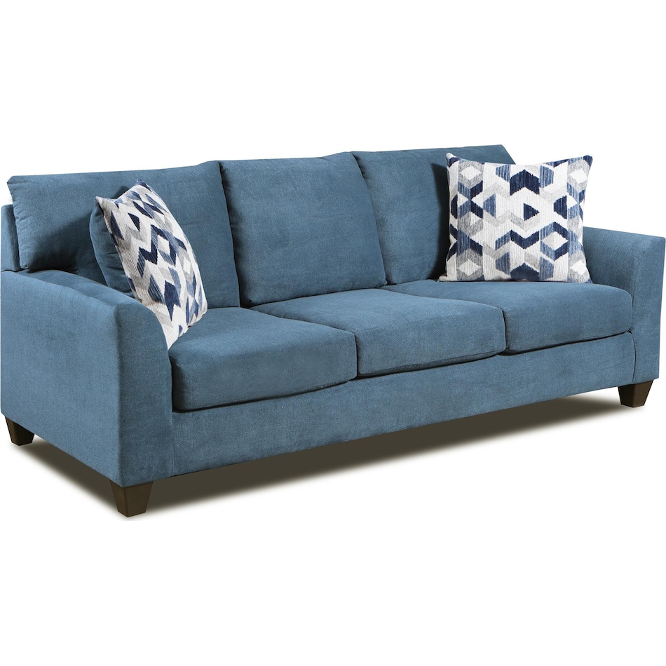 evan blue sofa   