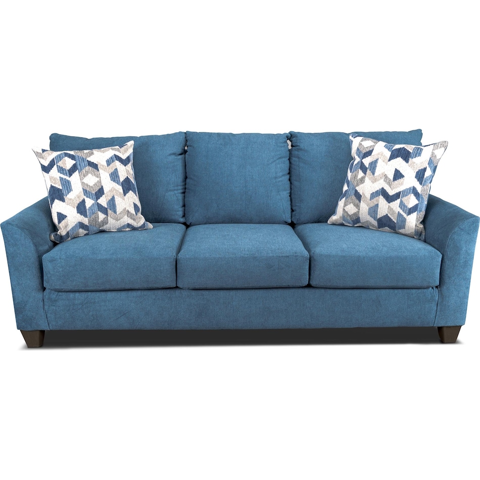 evan blue sofa   