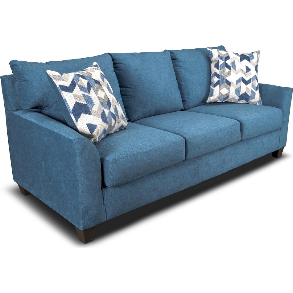 evan blue sofa   