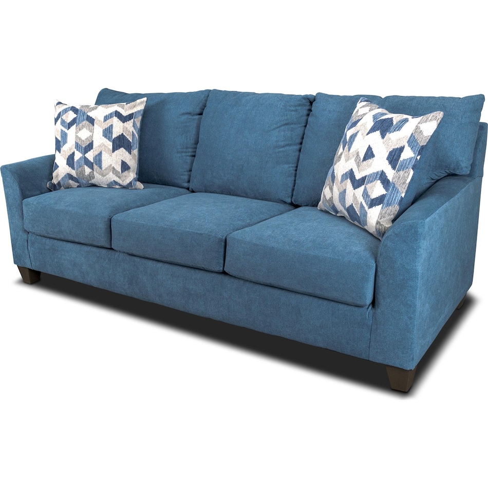 evan blue sofa   