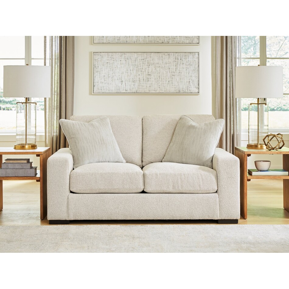 evanley linen loveseat   