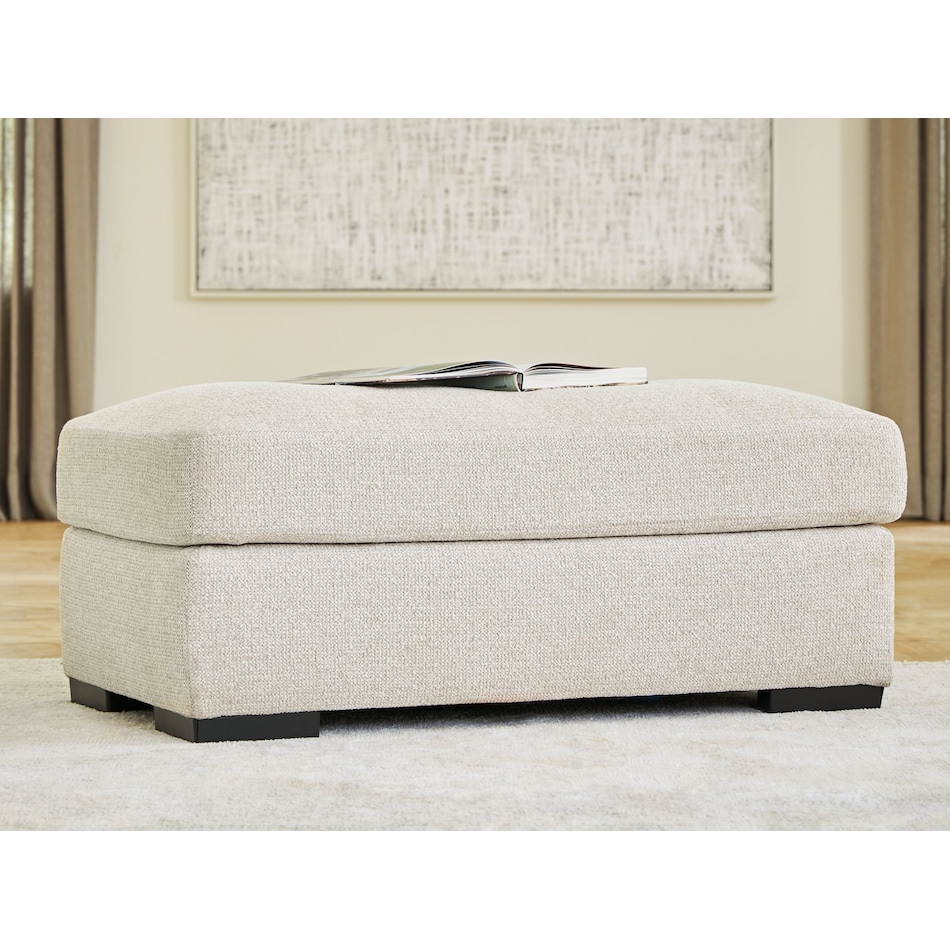 evanley linen ottoman   