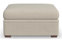 everly white cocktail ottoman   
