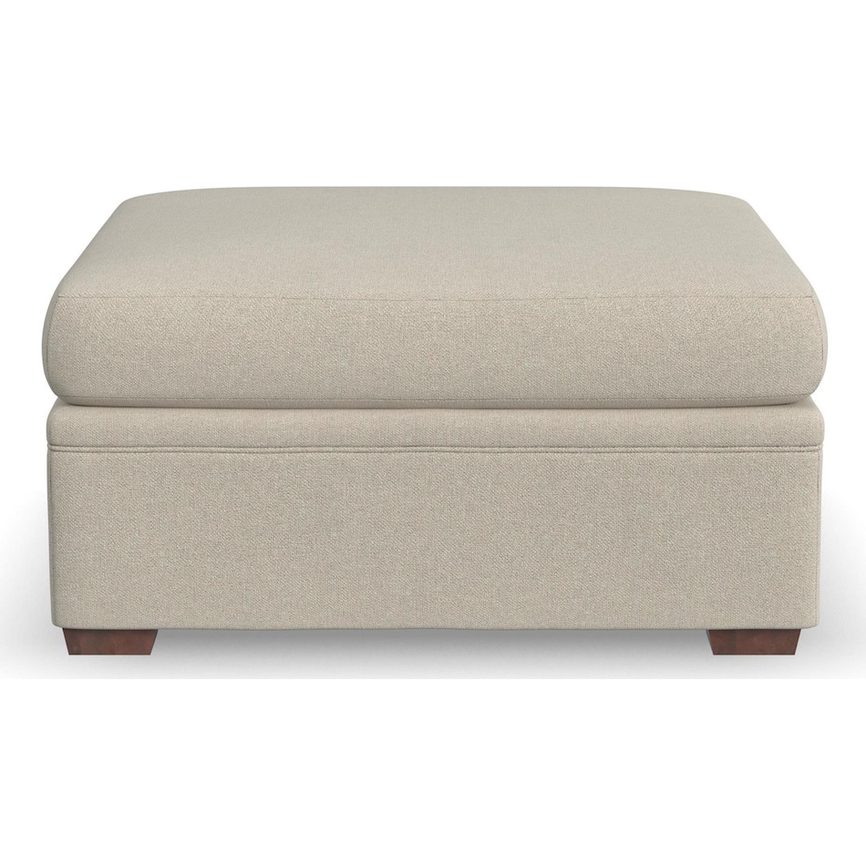 everly white cocktail ottoman   