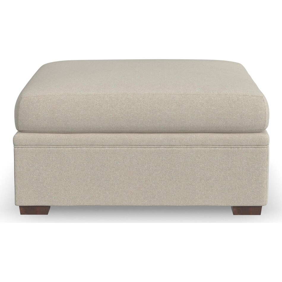 everly white cocktail ottoman   