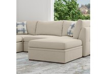 everly white cocktail ottoman   