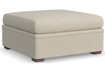 everly white cocktail ottoman   