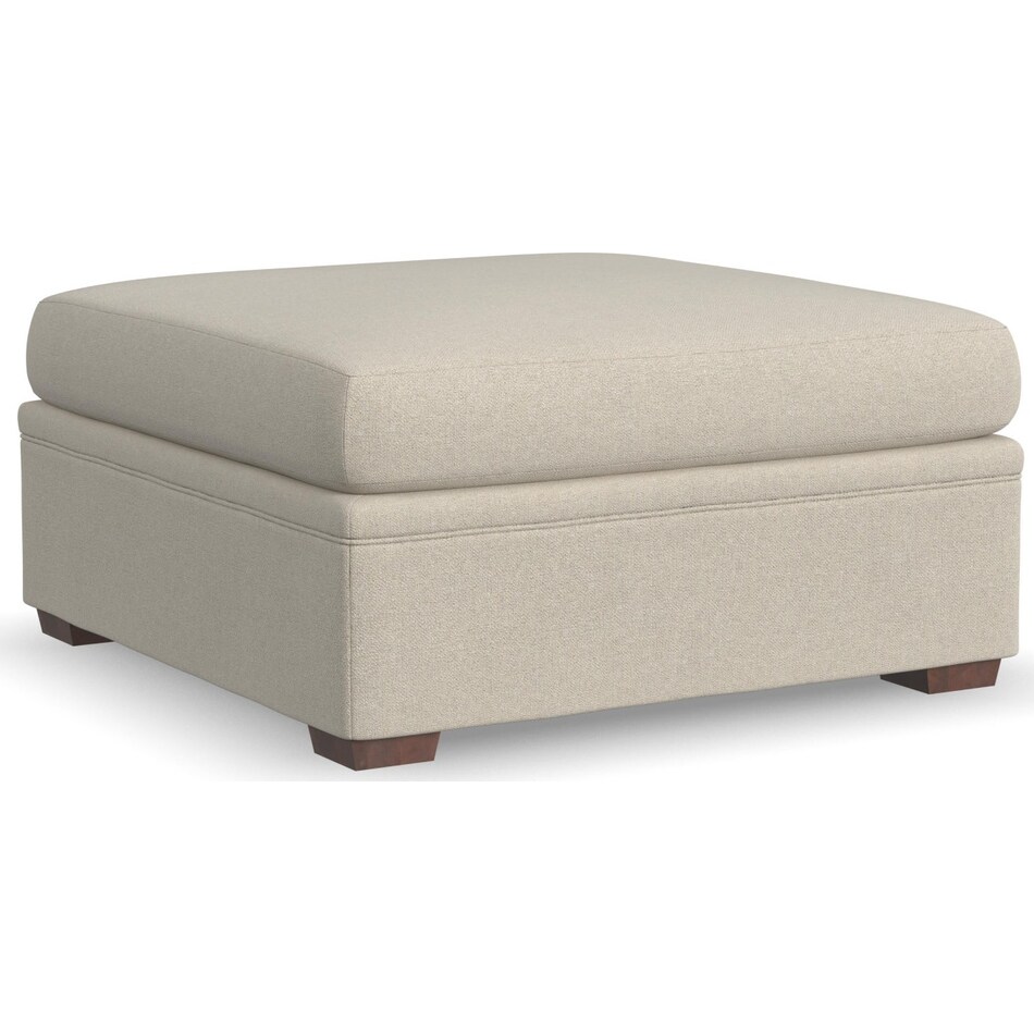 everly white cocktail ottoman   