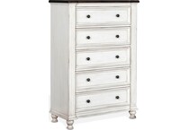 fairbanks european cottage off white dark brown chest   
