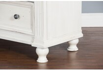 fairbanks european cottage off white dark brown chest   