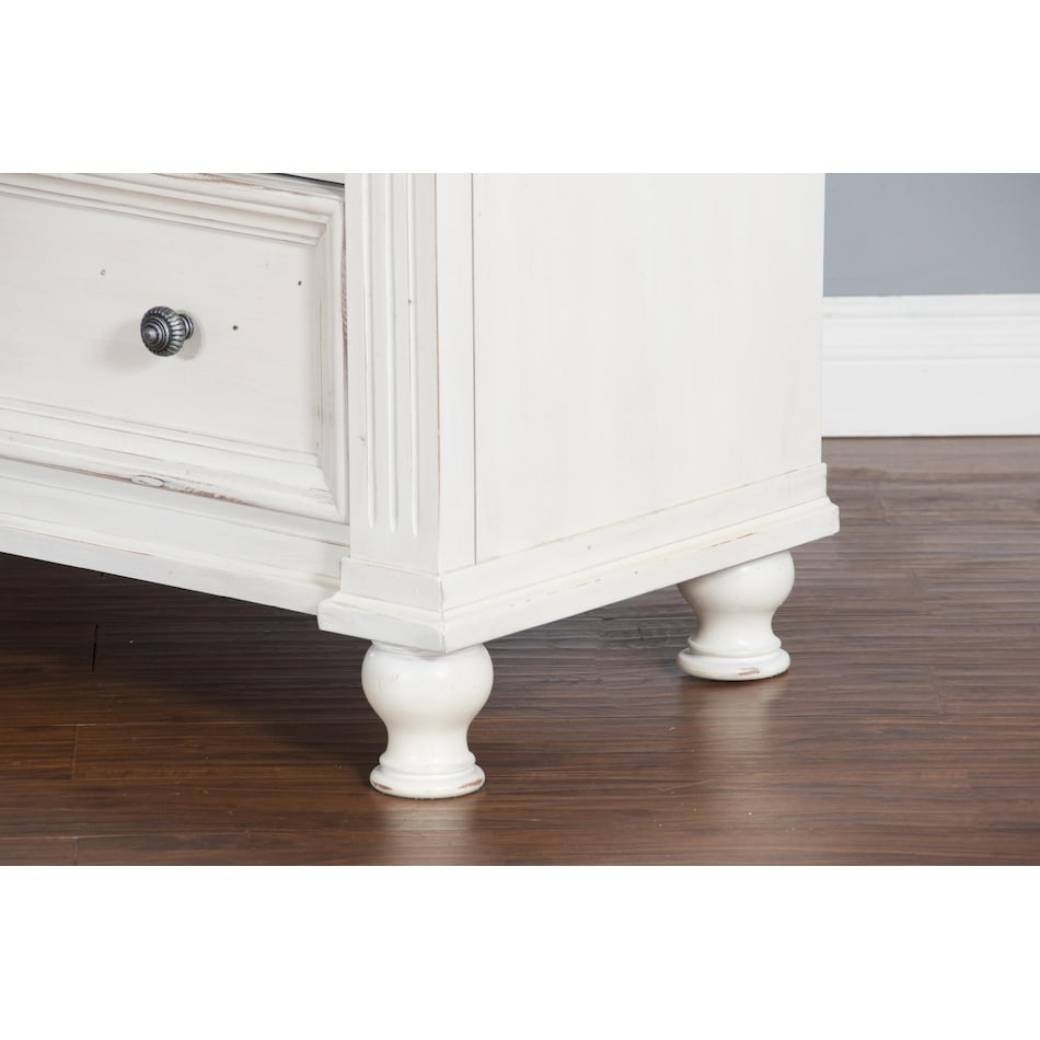 fairbanks european cottage off white dark brown chest   