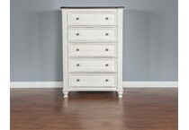 fairbanks european cottage off white dark brown chest   
