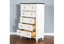 fairbanks european cottage off white dark brown chest   