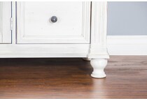 fairbanks european cottage off white dark brown dresser   