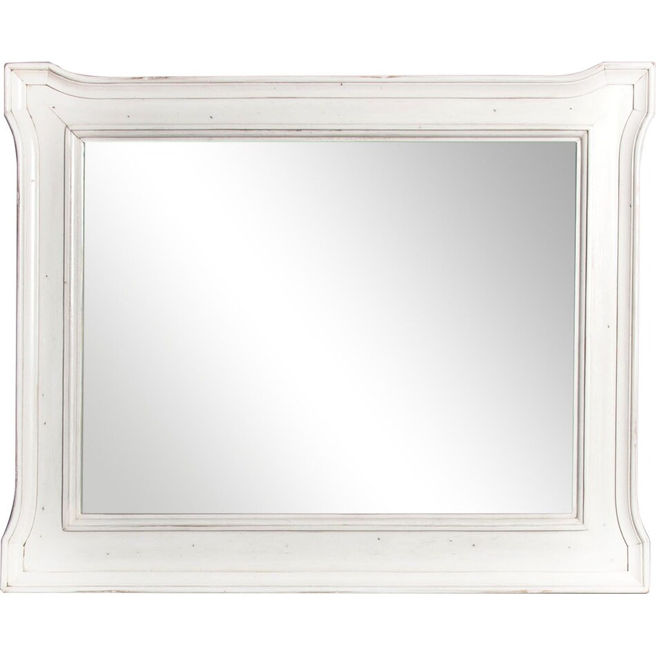fairbanks european cottage off white dark brown mirror   
