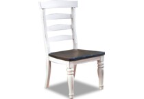 fairbanks european cottage off white dark brown side chair   