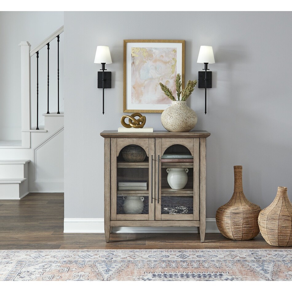 faulkner natural accent cabinet   