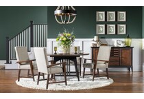 fenley distressed cherry arm chair   
