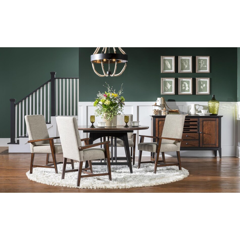 fenley distressed cherry arm chair   