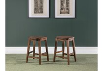 fenley distressed cherry counter chair   