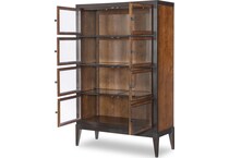 fenley distressed cherry curio   
