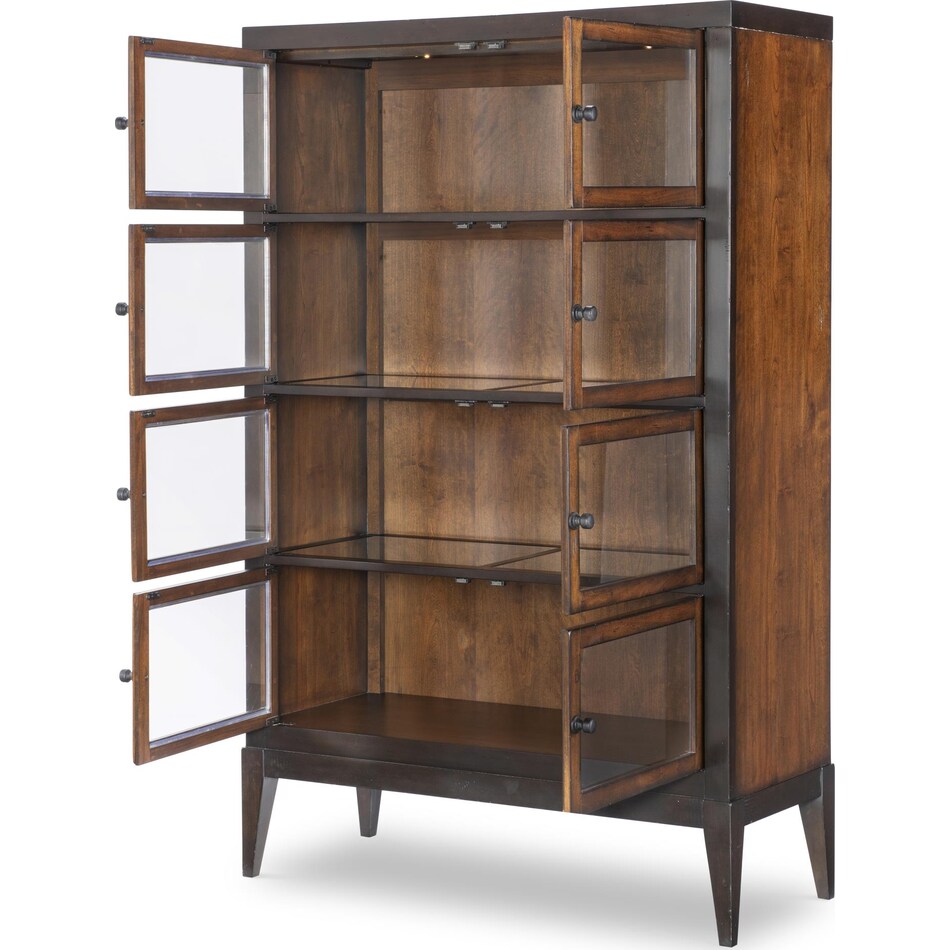 fenley distressed cherry curio   