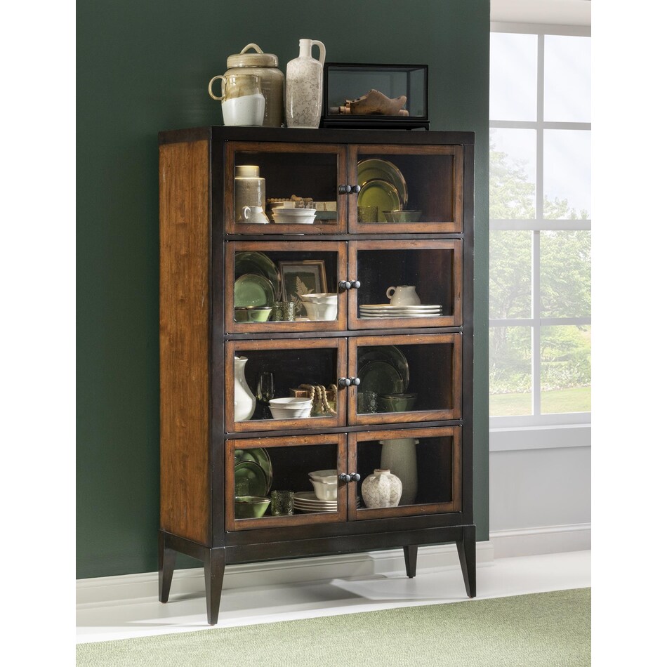 fenley distressed cherry curio   