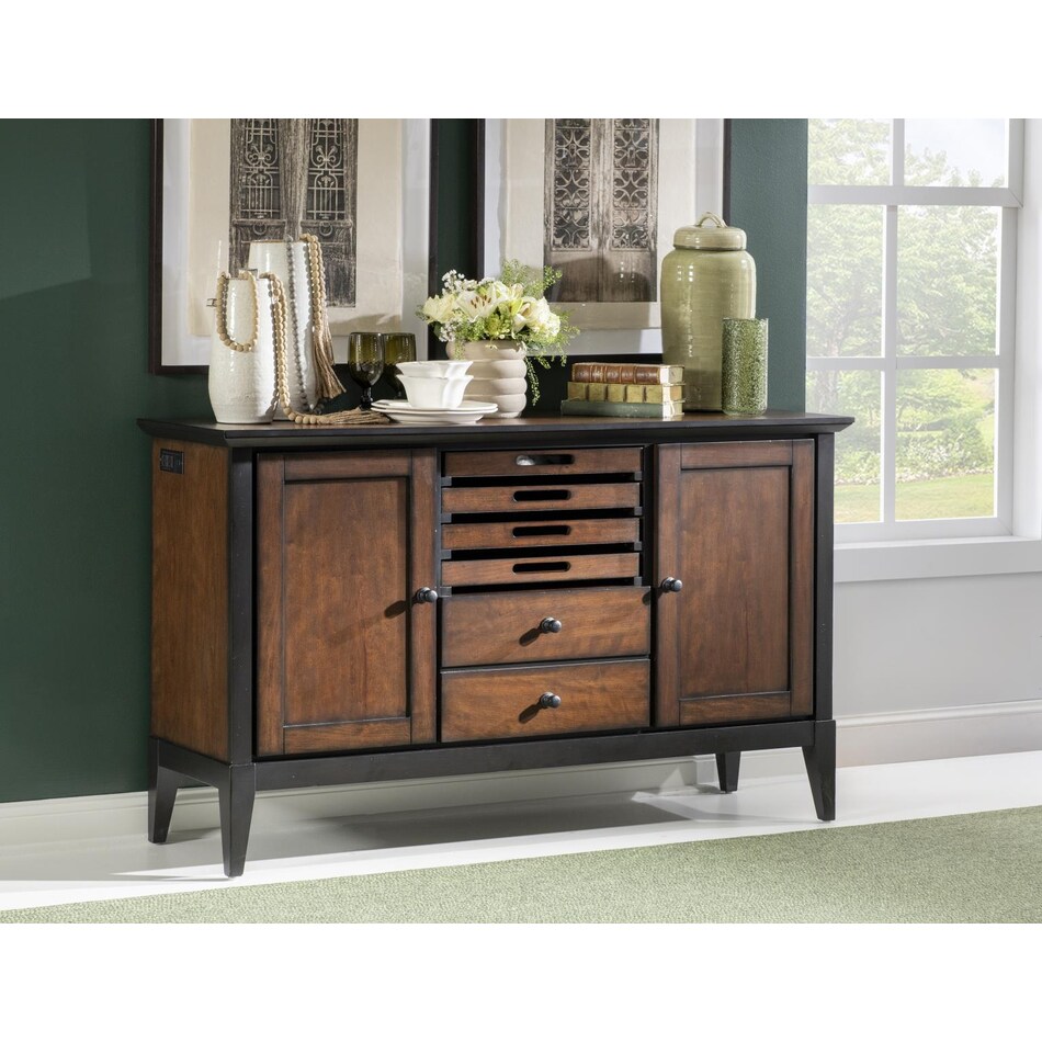 fenley distressed cherry sideboard server   