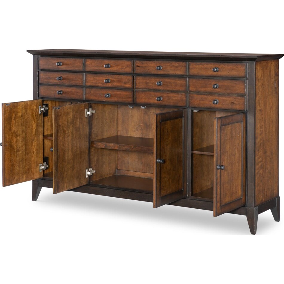 fenley distressed cherry sideboard server   