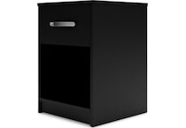 finch black nightstand   