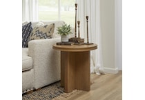 findlay beige end table   