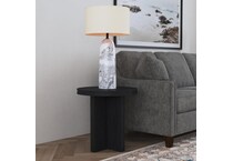 findlay black end table   