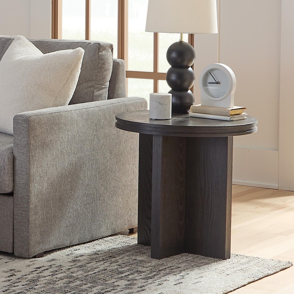 findlay black end table   