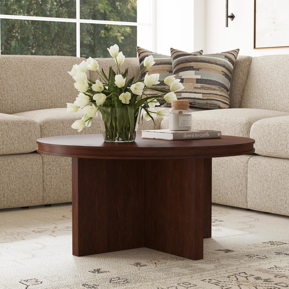 findlay brown cocktail table   