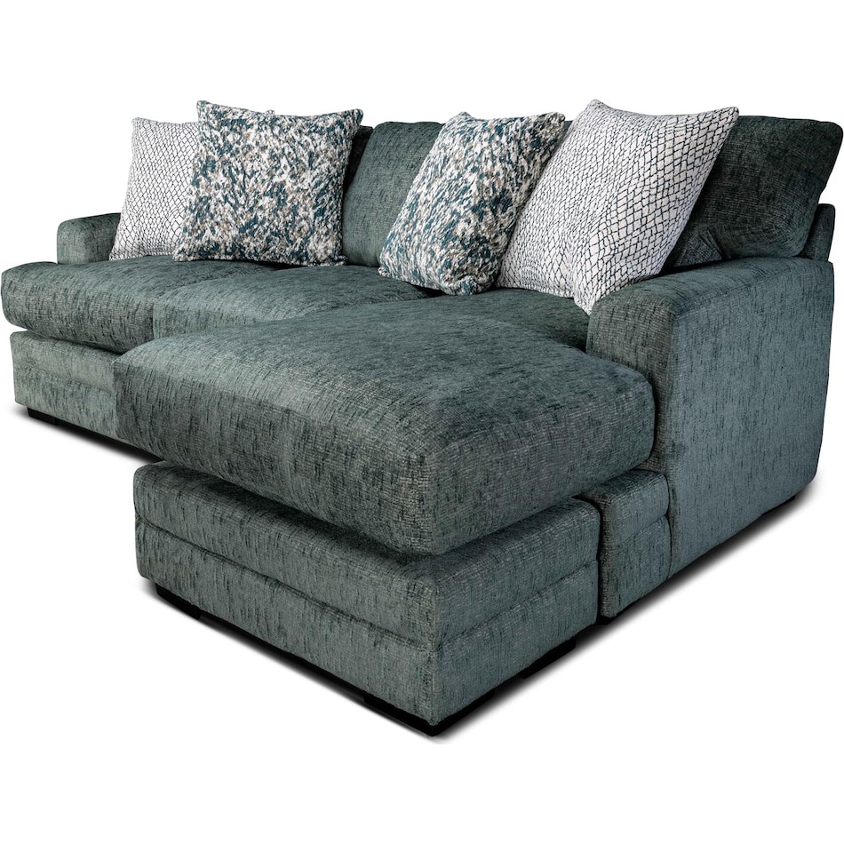 fiona teal sofa chaise   